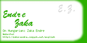 endre zaka business card